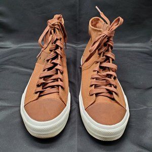 Levi's Men Zip Ex Casual Mid-Top Fashion Zipper Sneaker Shoes Tan Size 9.5